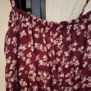 Melrose and Market Burgundy Floral Dress NWT medium